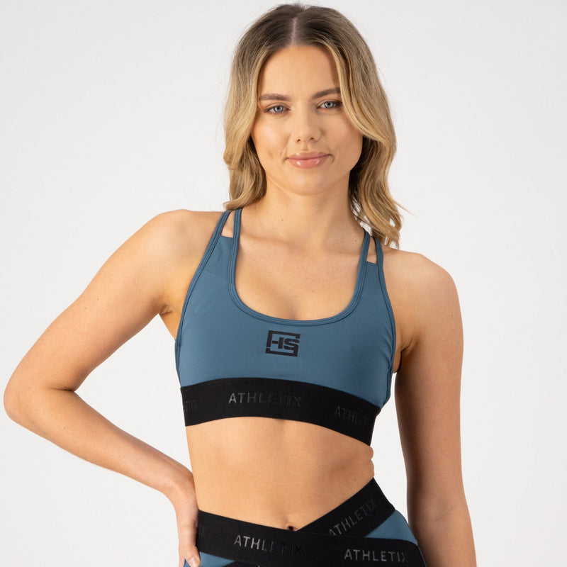 Elasticated cross over Sports Bra