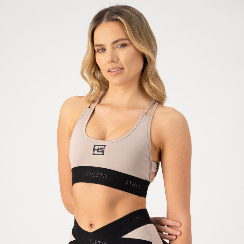 Elasticated cross over Sports Bra